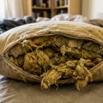 Jeg skar en gammel bambuspude op og indså årsagen til min morgentræthed. jeg-skar-en-gammel-bambuspude-op-og-indsaa-aarsagen-til.webp.webp